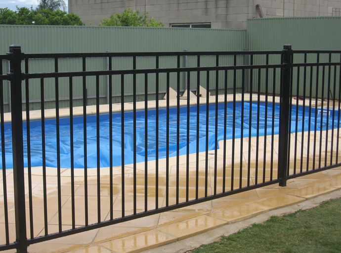 example of a pool fence after install